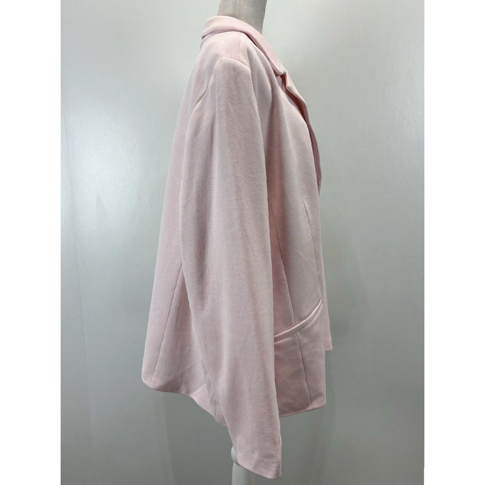Talbots Talbots Women's Plus Size 26W Pink Cotton Blazer Jacket Lined Business Career Formal Women Size 4XL / US 24-26 - 4 Thumbnail