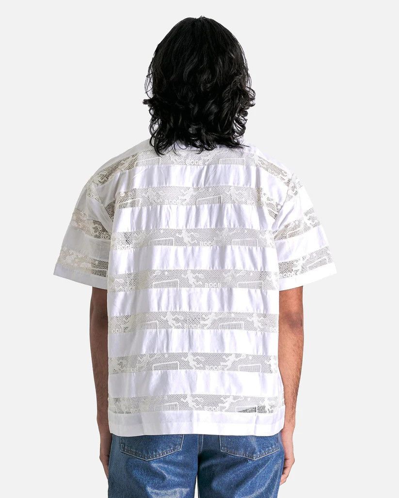 o1s1v1r1oon0825 Tennis Lace SS Shirt in Milk/White