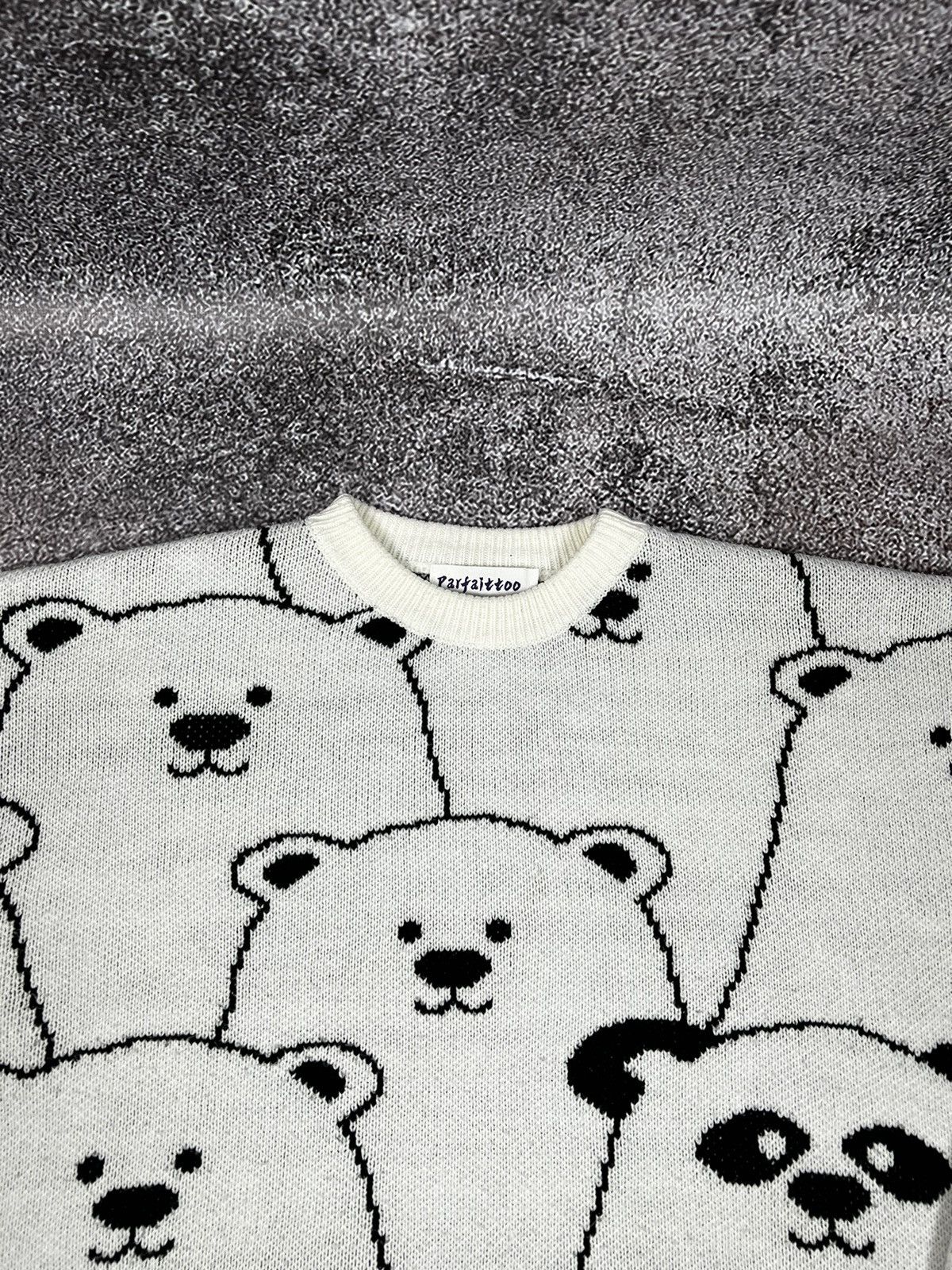 Other Y2K Cool Panda Bear aesthetic knit sweater monogram Size US L / EU 52-54 / 3 - 4 Thumbnail