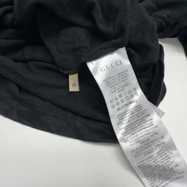 Gucci Gucci Gucci SS21 Black V-Neck Long Sleeve T-Shirt -2506 Size US XS / EU 42 / 0 - 2 Thumbnail