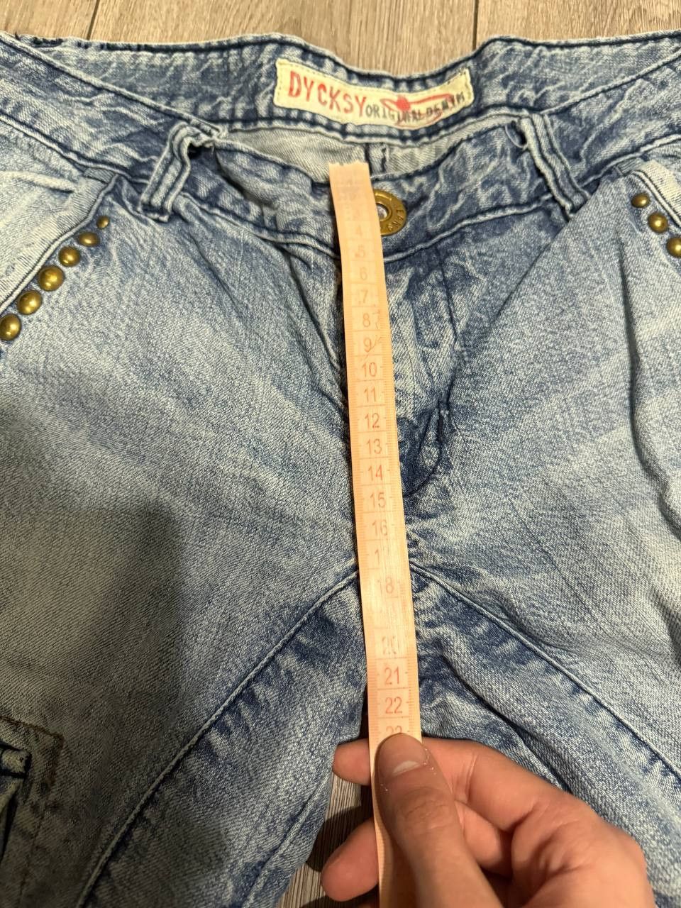Other Y2K Cargo Jeans Dycksy Size 29 Blue Avante Garde Size 29" - 11 Thumbnail