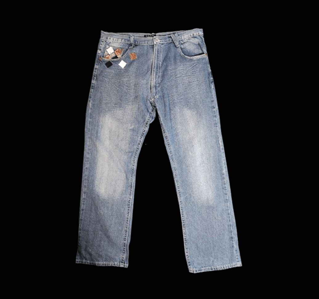 Sean John Sean John Y2K Baggy Patchwork Denim Jeans Size US 41 - 1 Thumbnail