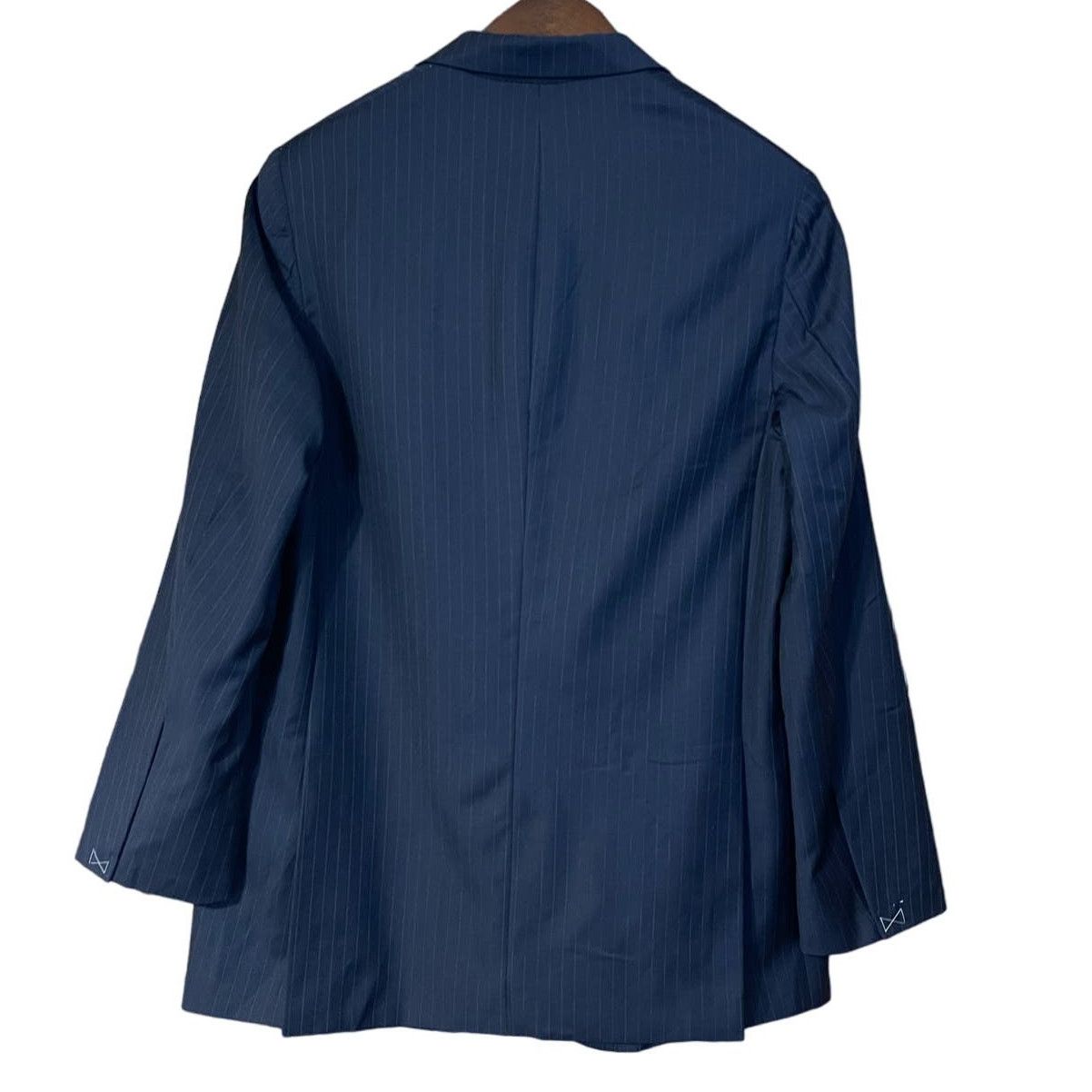 Hickey Freeman Hickey Freeman Mens Blue Pinstripe Sports Jacket Blazer 42R Size 42R - 3 Thumbnail