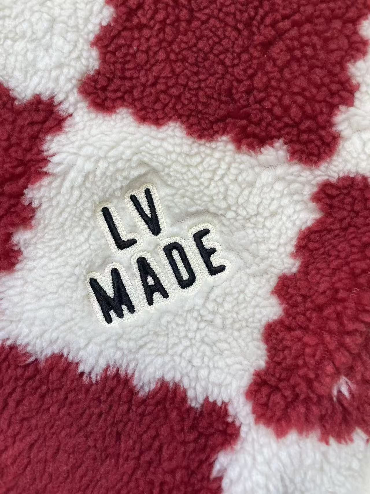 Louis Vuitton Louis Vuitton X Nigo Red Checkered Fleece Jacket Size US XS / EU 42 / 0 - 4 Thumbnail