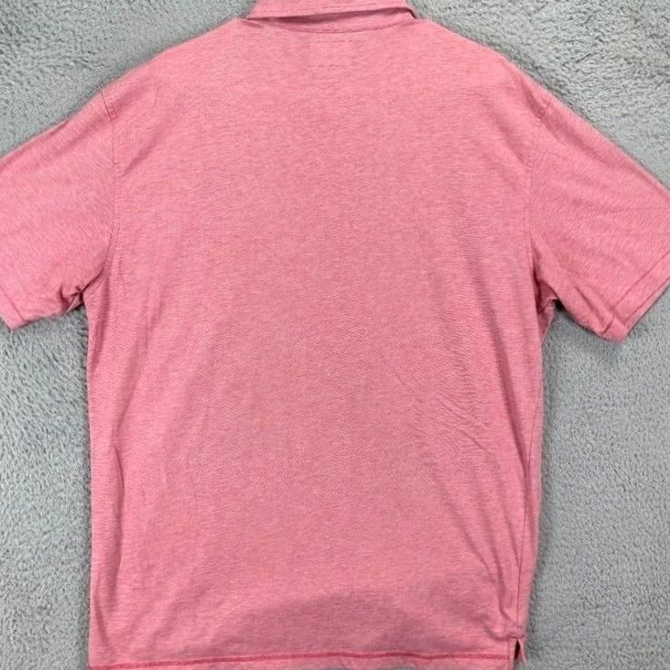 Vintage Linksoul Polo Shirt Men XL Striped Pink Tempus Fugit Button-Down Collared Short Sleeve 100% Cotton Golf Casual Activewear Size US XL / EU 56 / 4 - 2 Thumbnail