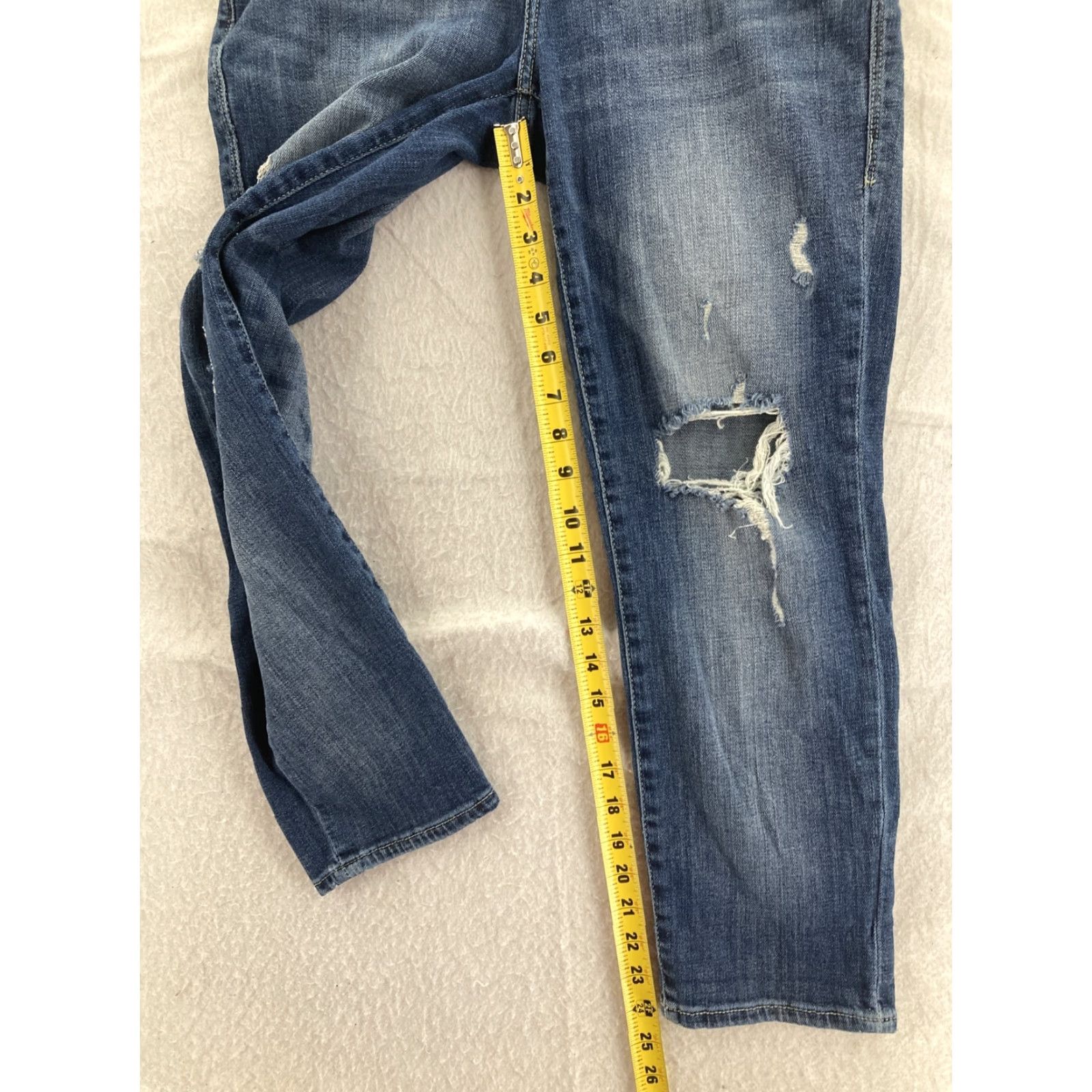 Vintage Rock & Republic Jeans Indee 4M Womens Straight Denim Blue Mid Rise 25 In Inseam 25 in XS? Wait. Size 27" / US 4 / IT 40 - 6 Thumbnail