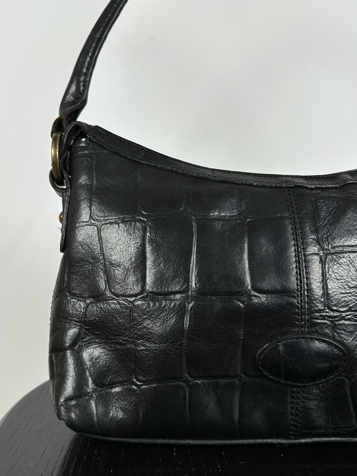Mulberry Vintage Mulberry Black Leather Handbag Size ONE SIZE - 7 Thumbnail