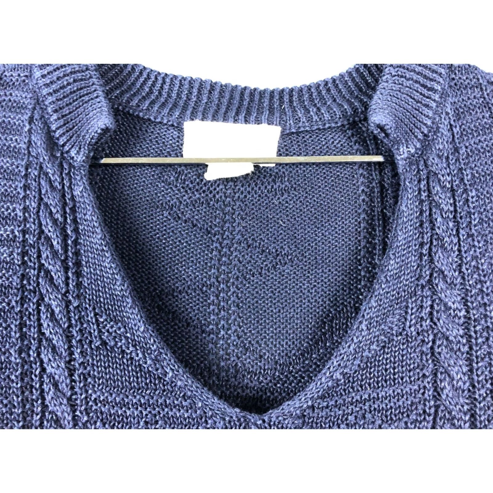 Vintage Denim & Supply Ralph Lauren Pullover Linen Dark Blue Women's XS Shirt XS Blue Classic Casual Knit Linen Pullover Size XS / US 0-2 / IT 36-38 - 7 Thumbnail