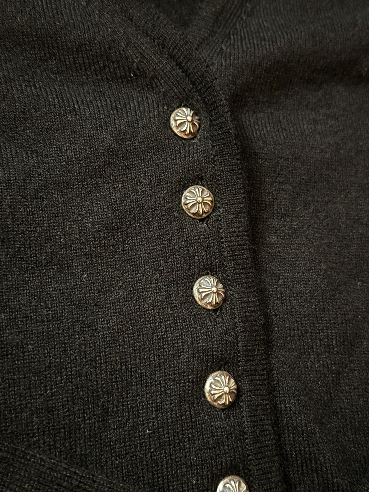 Chrome Hearts Chrome Hearts Rhinestone Cardigan Sweater Size S / US 4 / IT 40 - 4 Thumbnail