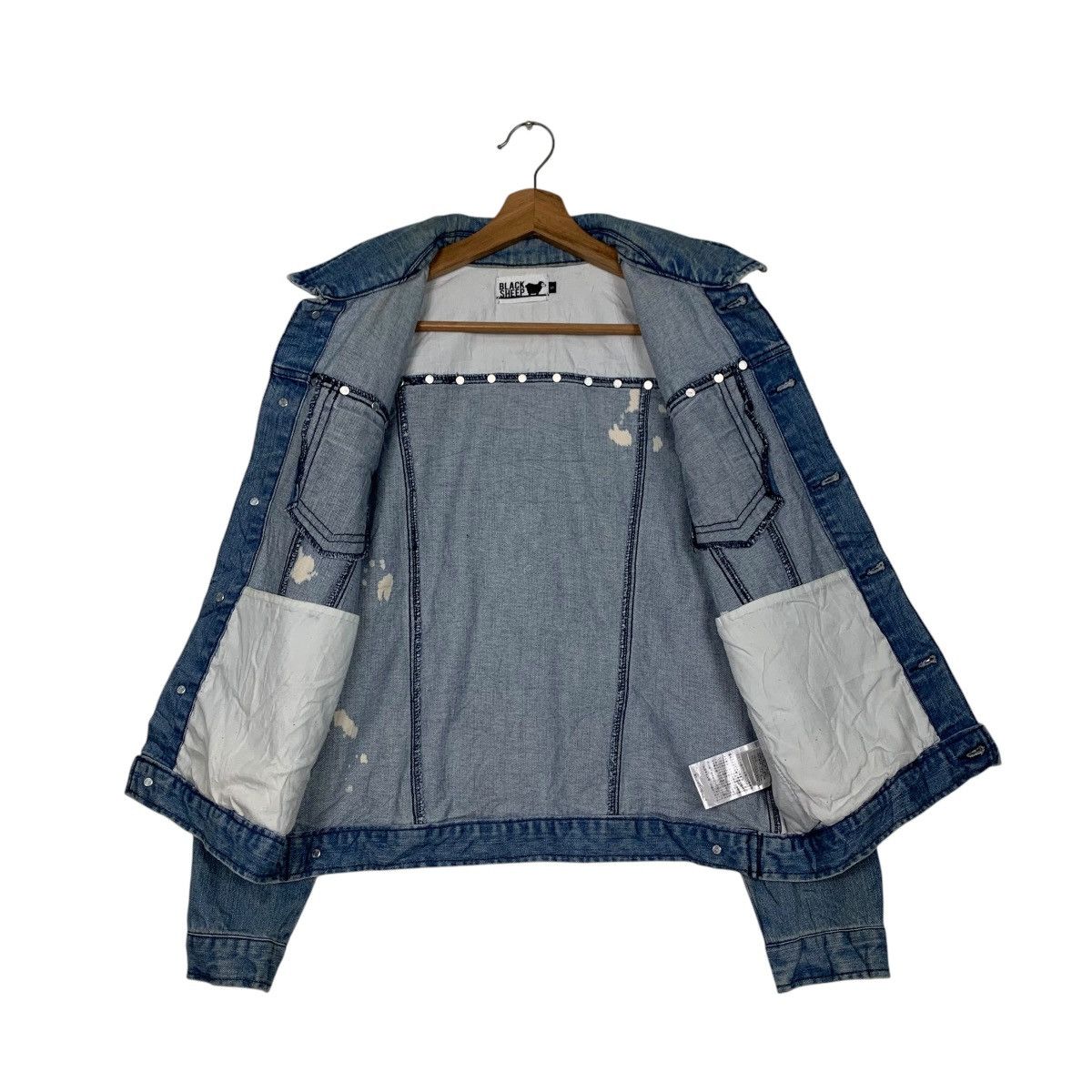 Black Sheep BLACK SHEEP Washed Blue Studded Denim Jacket #2734-C123 Size US S / EU 44-46 / 1 - 11 Thumbnail