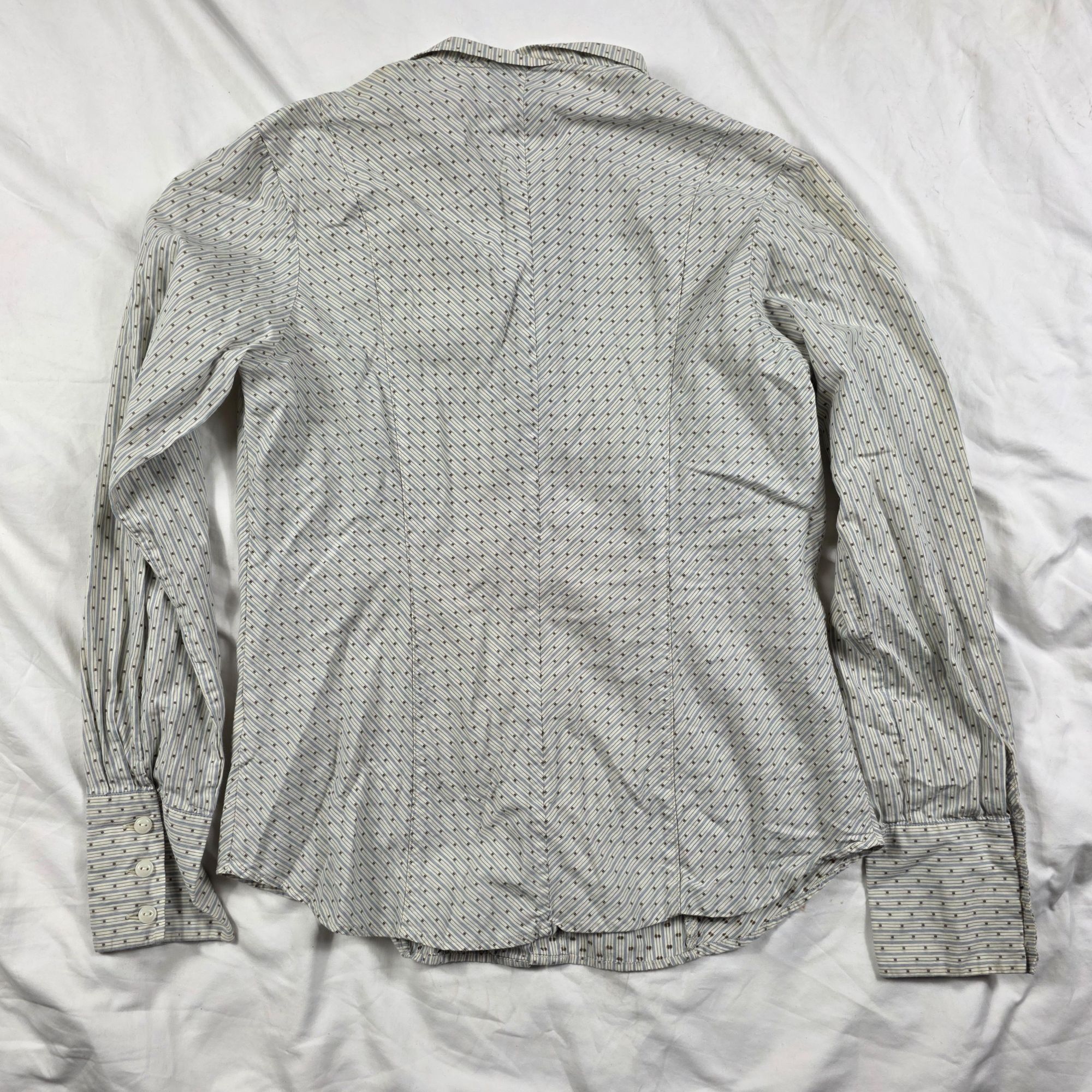 Pendleton Pendleton Tailored Blouse Womens Size 8 White Blue Pinstripe Size M / US 6-8 / IT 42-44 - 2 Thumbnail