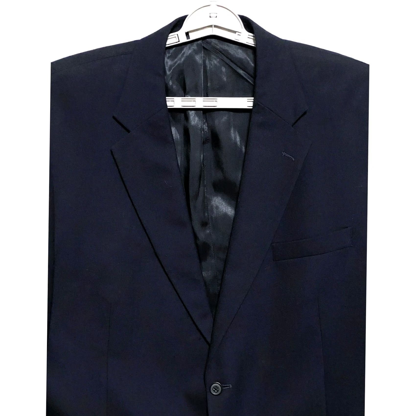 Club Room Club Room Easy Traveler Suit Jacket Blazer Men 48R Business Office 2 Piece Notch Wool Blue Vintage Classic Preppy Mens Size 48R - 4 Thumbnail