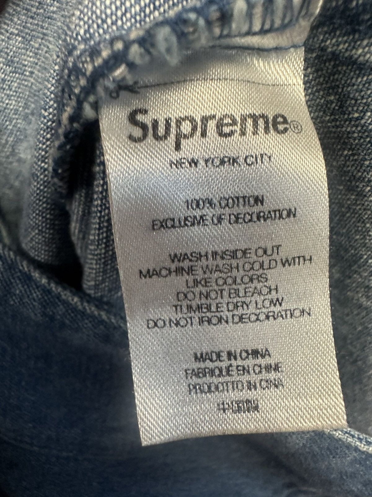Supreme Supreme world famous denim jersey fall 22 xl new Size US XL / EU 56 / 4 - 3 Thumbnail