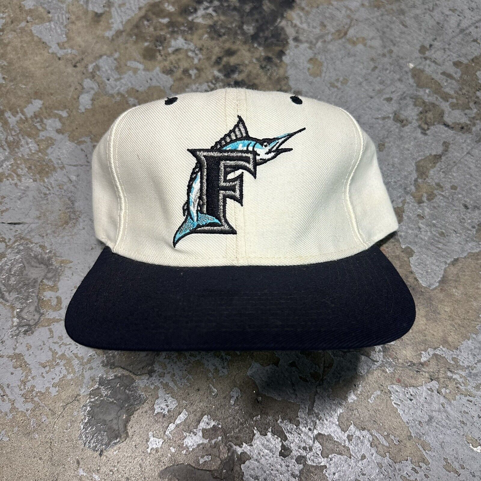 Vintage New Era Pro Model Florida Marlins Wool Snapback Hat