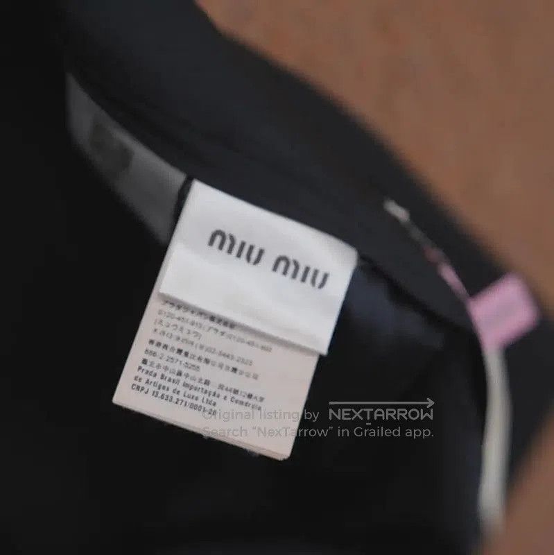 Miu Miu Miu Miu Black Logo Mini Skirt . Size 23" - 5 Thumbnail