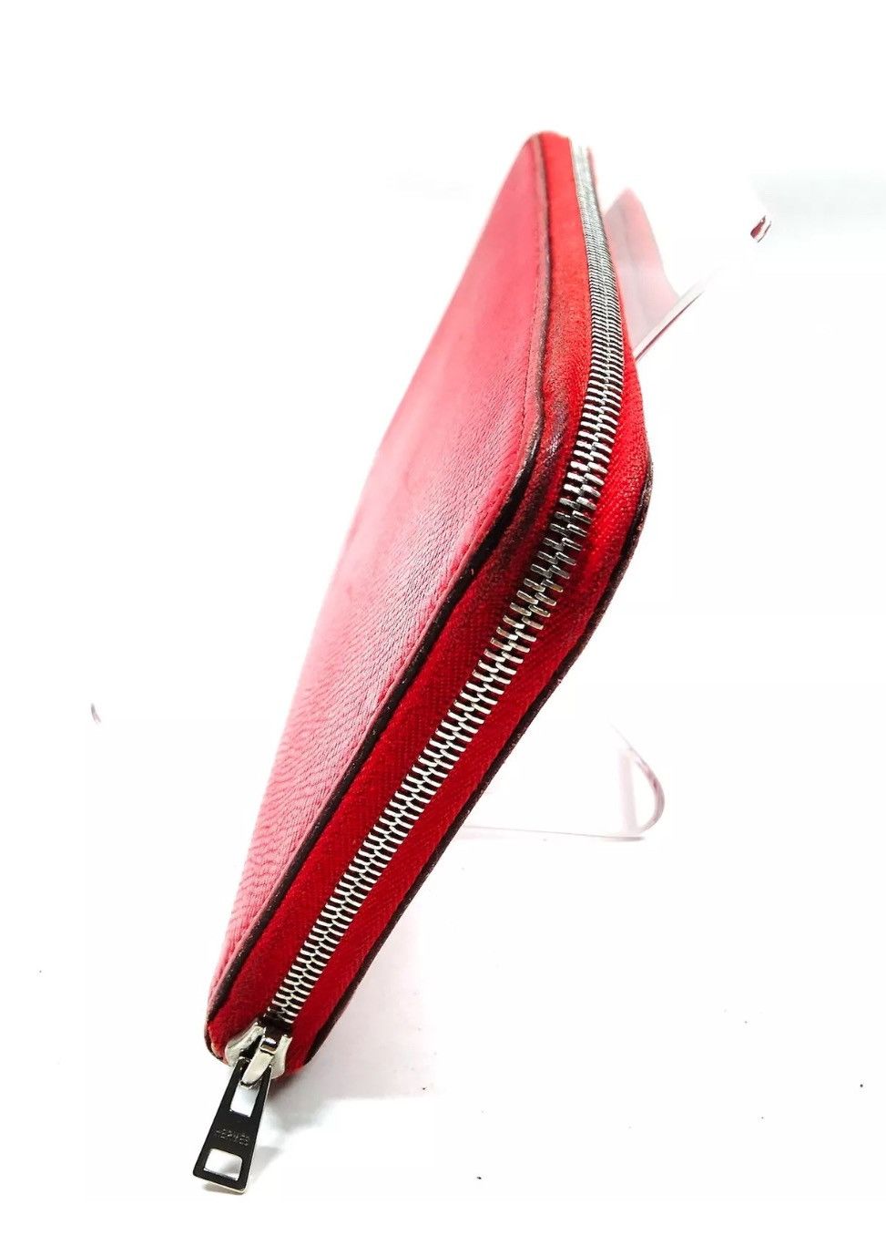 Hermes Hermes Long Wallet Red Leather in excellent condition. Size ONE SIZE - 4 Thumbnail