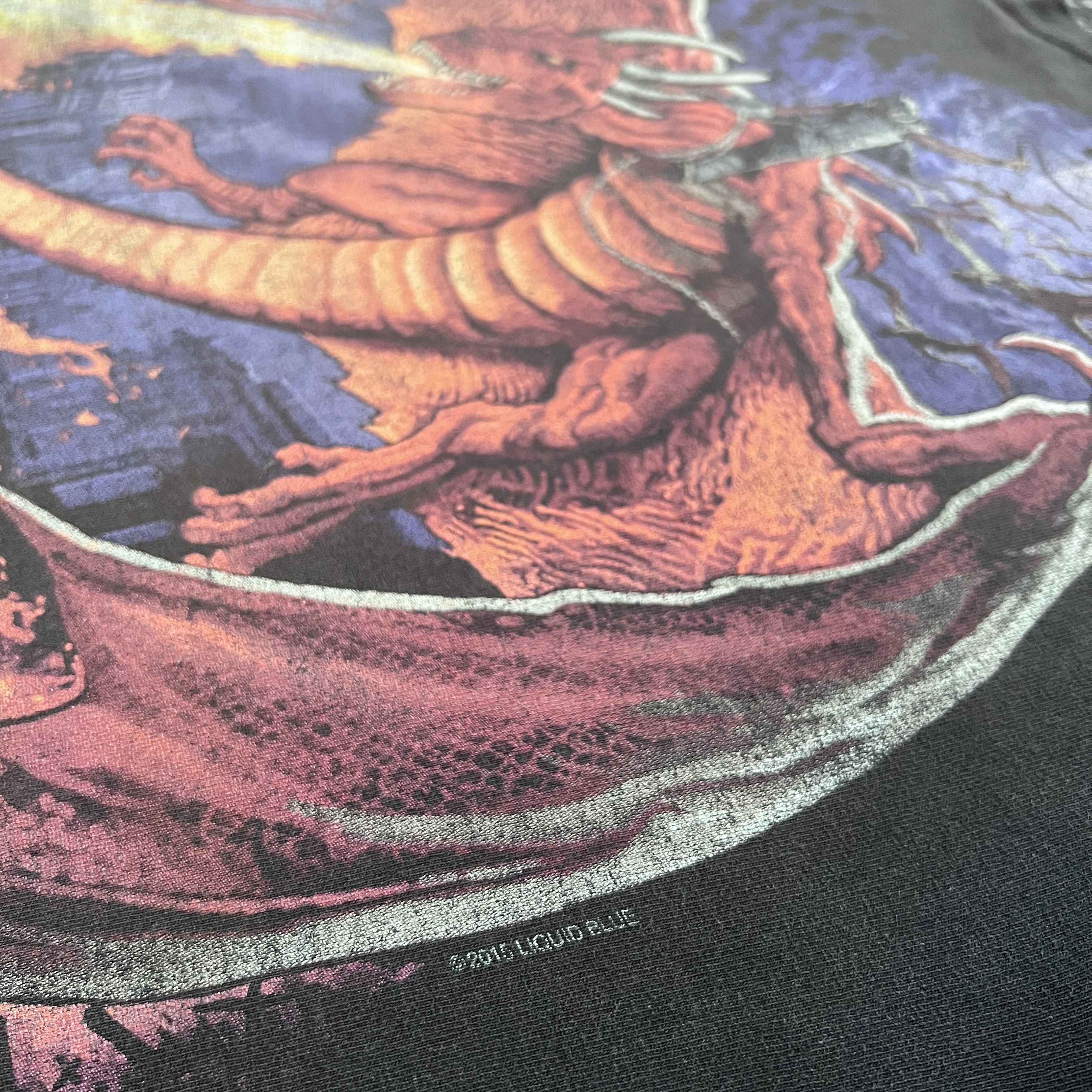 Liquid Blue 2015 Liquid Blue Dragon Warrior Skull Tee Faded 2XL Size US XXL / EU 58 / 5 - 7 Thumbnail