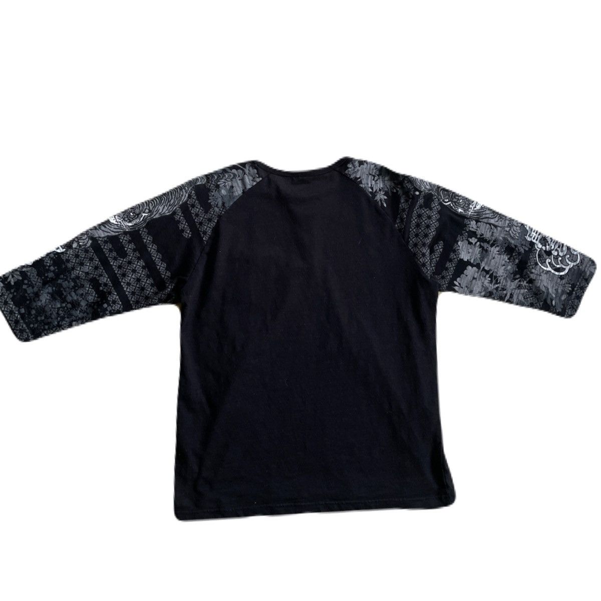 Japanese Brand 2000s Japanese Sukajan Yakuza Tattoo Button 3/4 Sleeve Tee Size US S / EU 44-46 / 1 - 4 Thumbnail