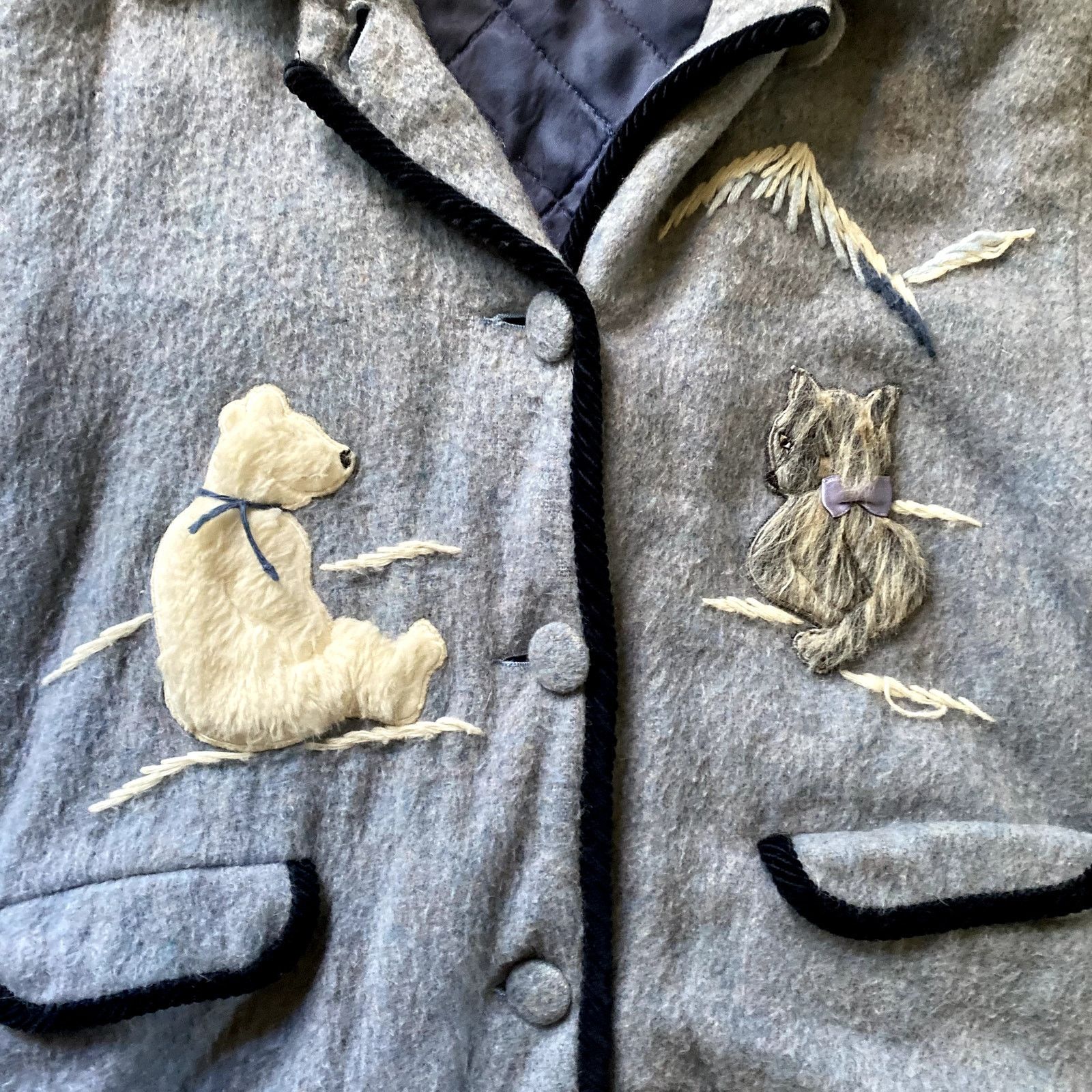 Vintage Vintage Winter Bear Wool Jacket Size M / US 6-8 / IT 42-44 - 2 Thumbnail