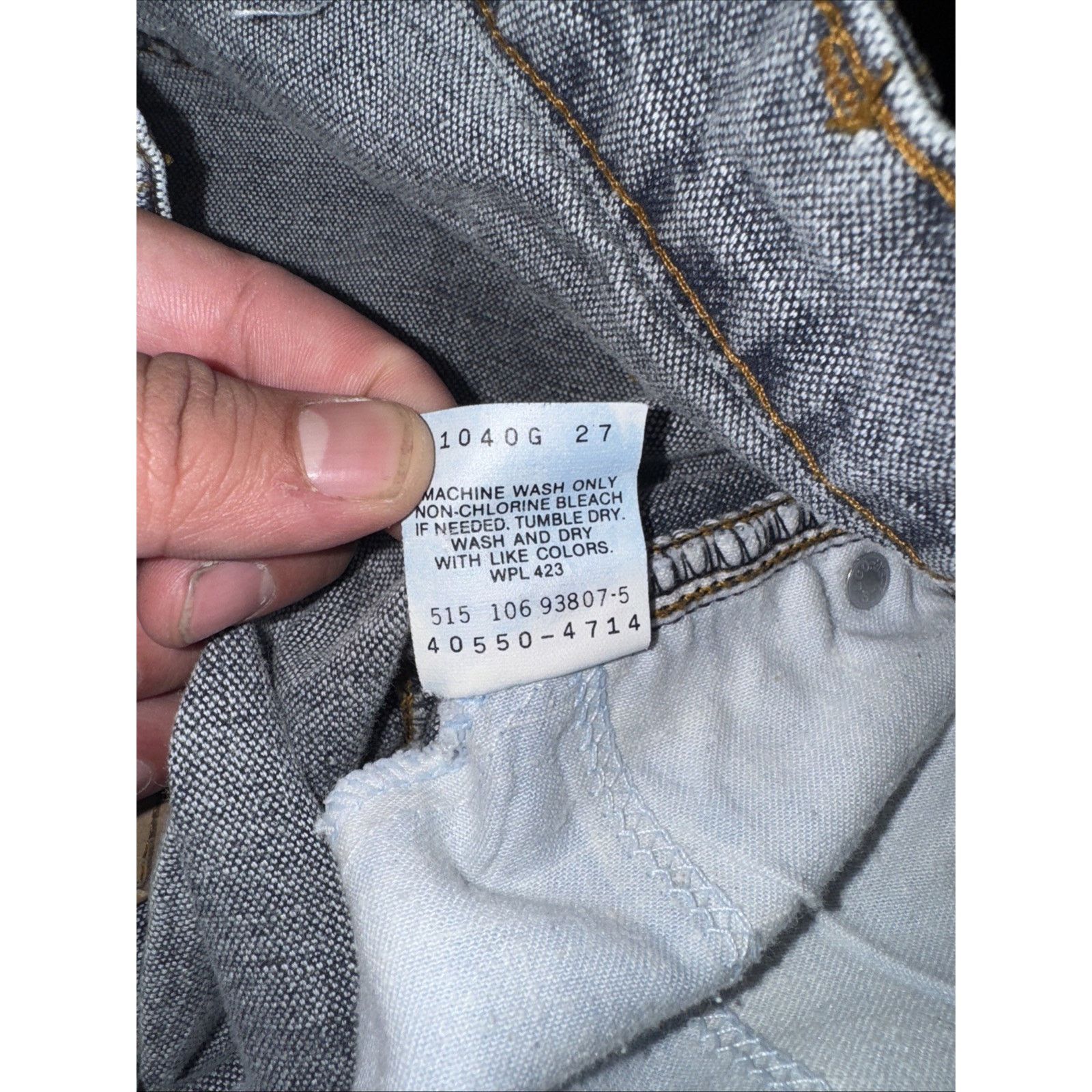 Levi's × Vintage Vintage Levi’s 505 Jeans Made in USA Gray Zip Fly Orange Tab Size US 34 / EU 50 - 6 Thumbnail
