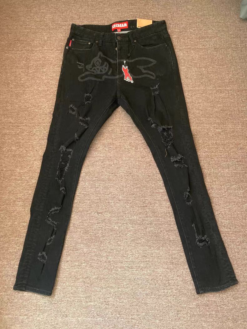 Billionaire Boys Club BBC ICECREAM Flying Dog High Street Distressed Jeans Size US 32 / EU 48 - 1 Thumbnail