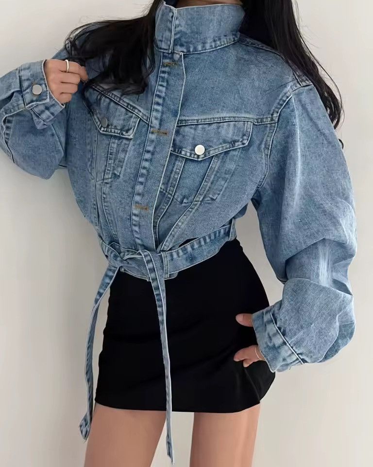 Other Streetwear Denim Loose Cropped Retro Jacket Size XS / US 0-2 / IT 36-38 - 5 Thumbnail