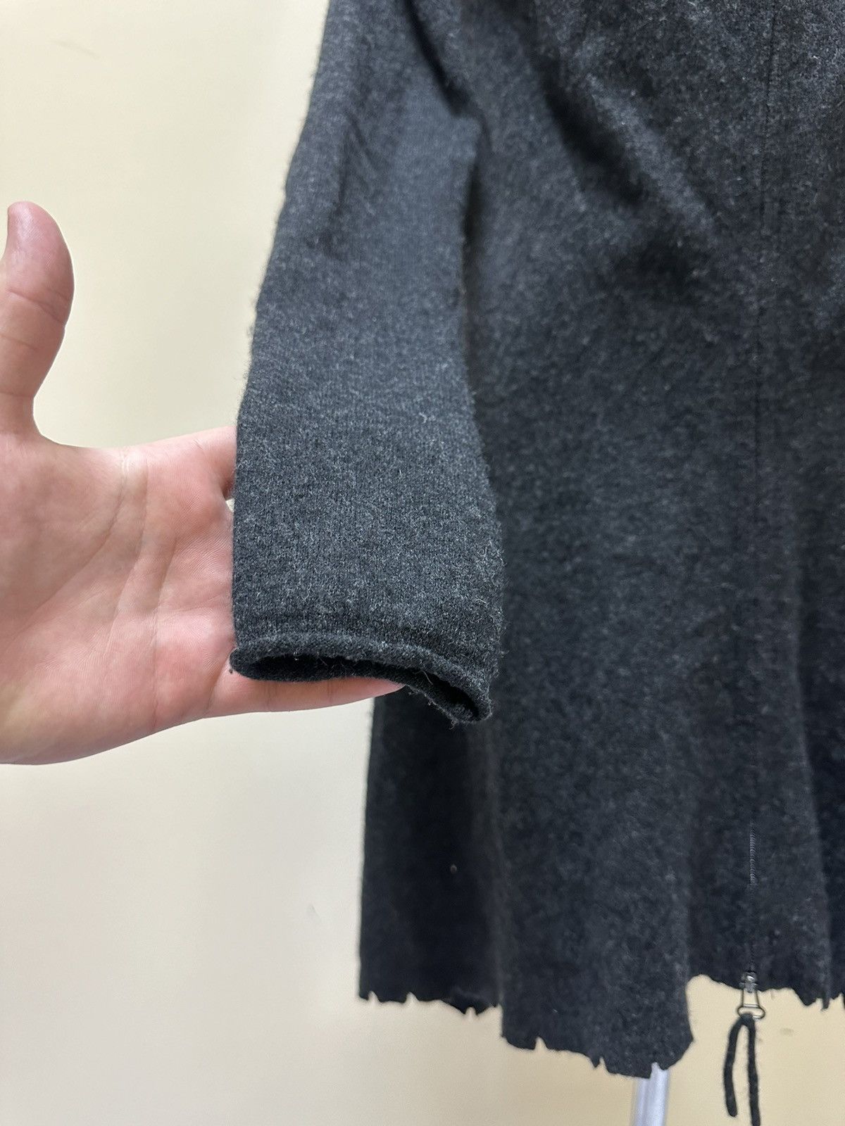 Japanese Brand × Rundholz Rundholz DIP Black Label Avant Garde Zip Hooded Wool Jacket Size S / US 4 / IT 40 - 5 Thumbnail