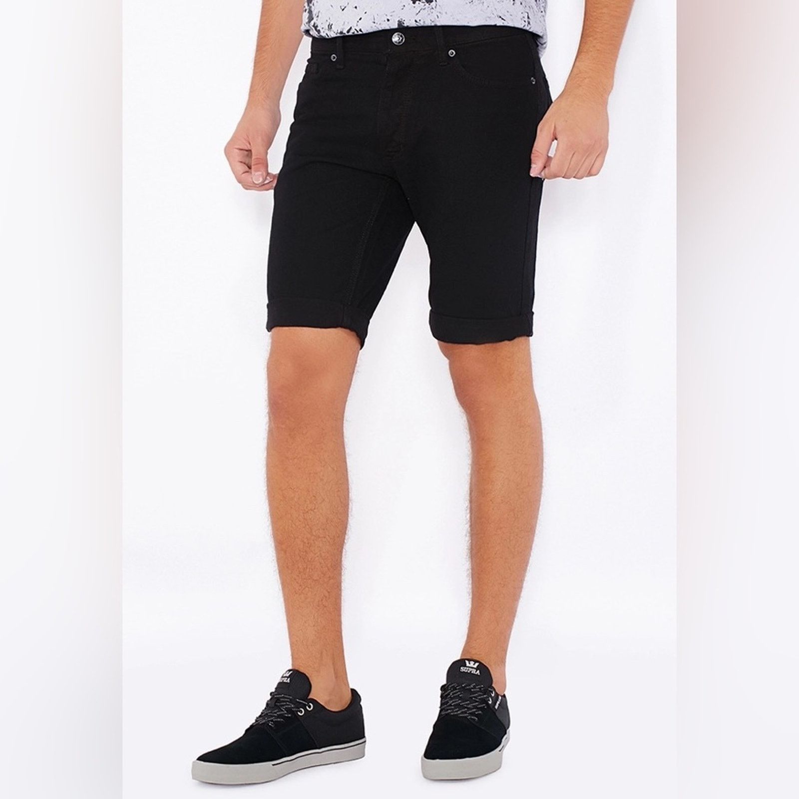 Topman Topman Men’s Black Denim Shorts Jordan Size 30 Size US 30 / EU 46 - 3 Thumbnail