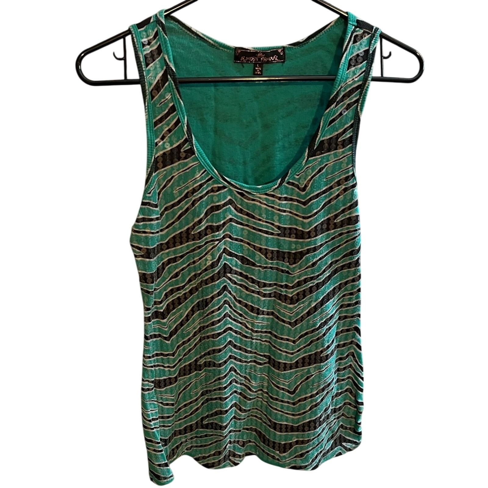 Almost Famous Almost Famous zebra striped sequin tank size large Size L / US 10 / IT 46 - 1 Thumbnail