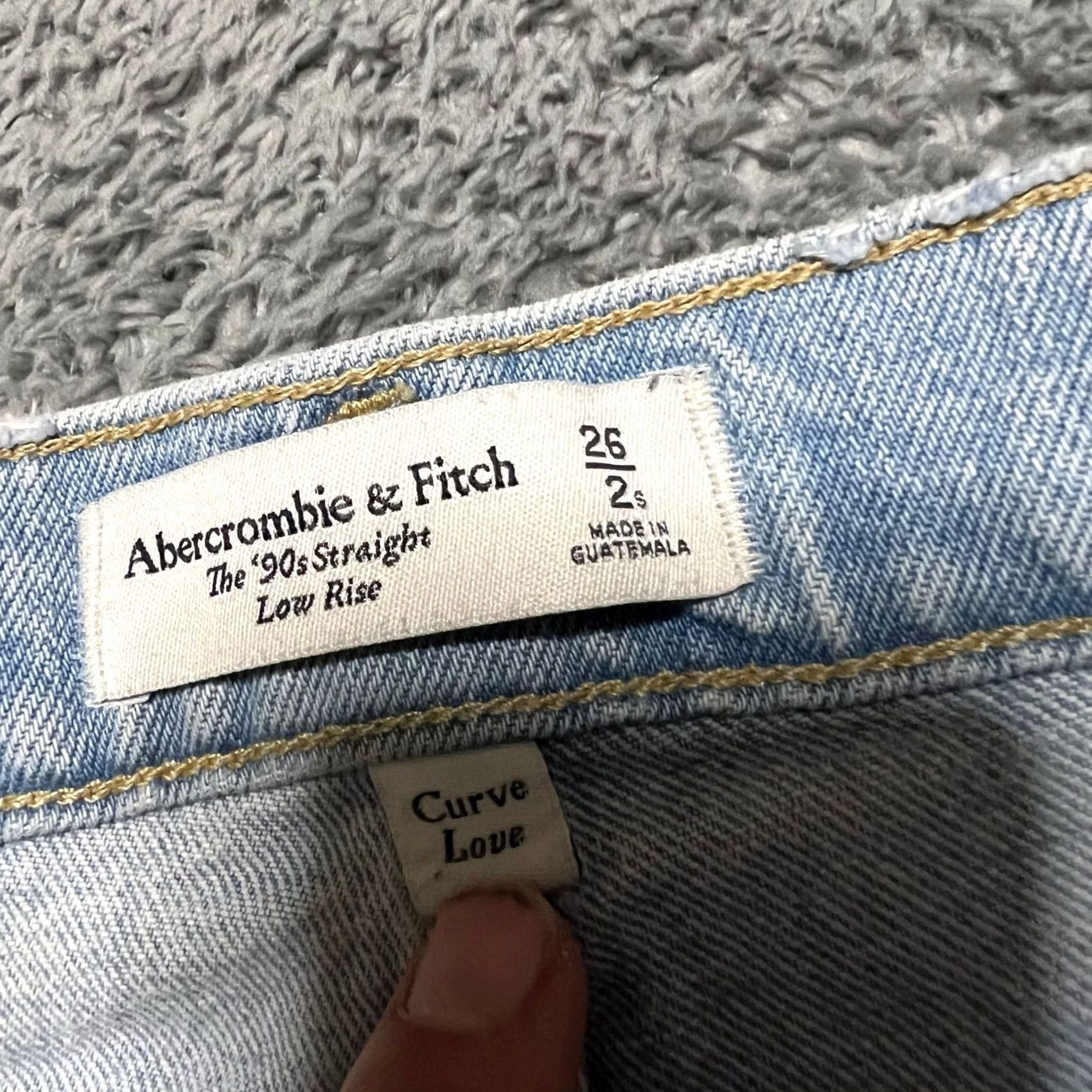 Abercrombie & Fitch Abercrombie & Fitch Jeans Womens 26 /2 90s Straight Low Rise Light Blue Denim Womens Jeans 90s Low Rise Blue Denim Ladies Girls Mens Size 26" / US 2 / IT 38 - 5 Thumbnail