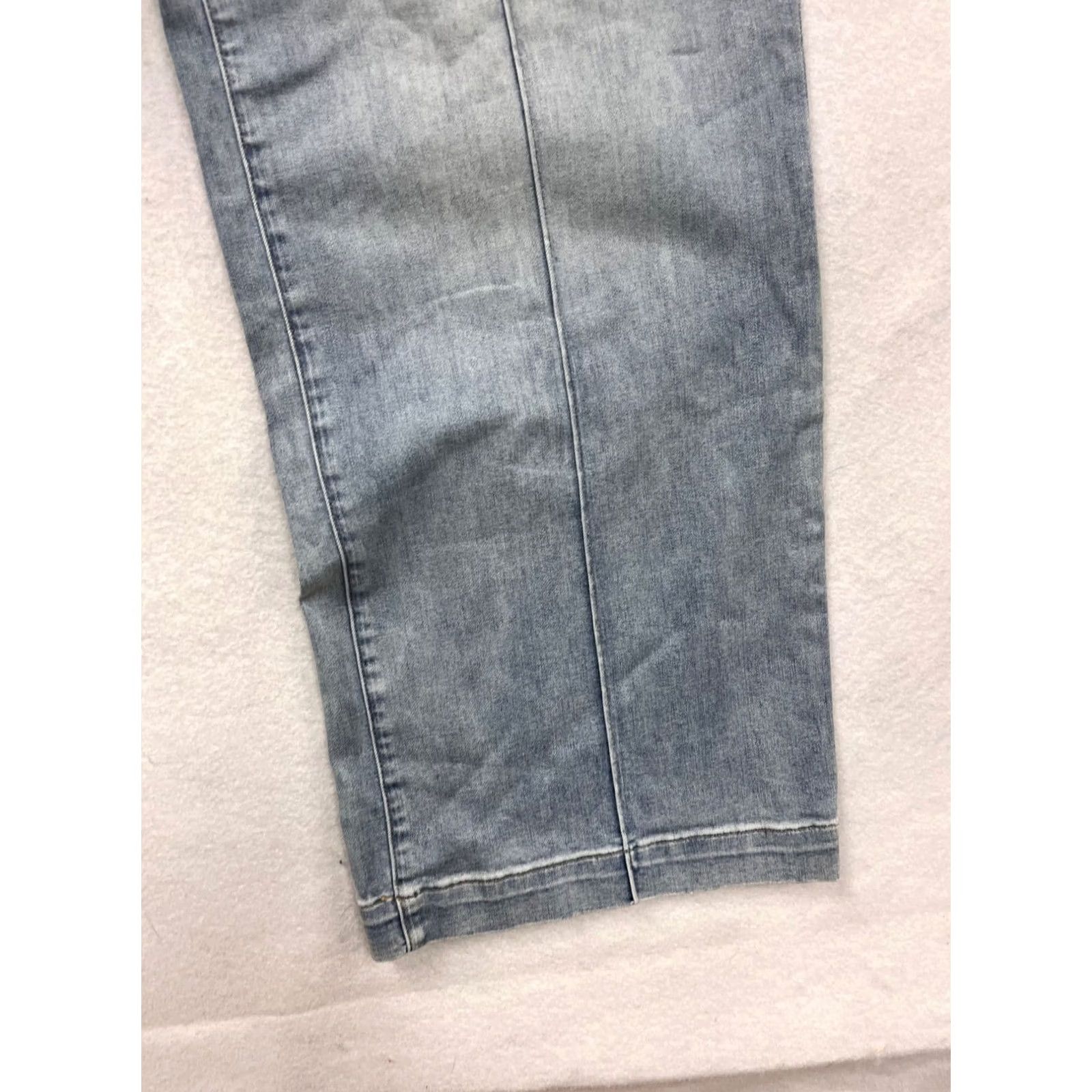 Denime UpWest Womens XL Elastic Waist Wide-Leg Denim Pants Shirt? Size 40" / US 18 - 5 Thumbnail
