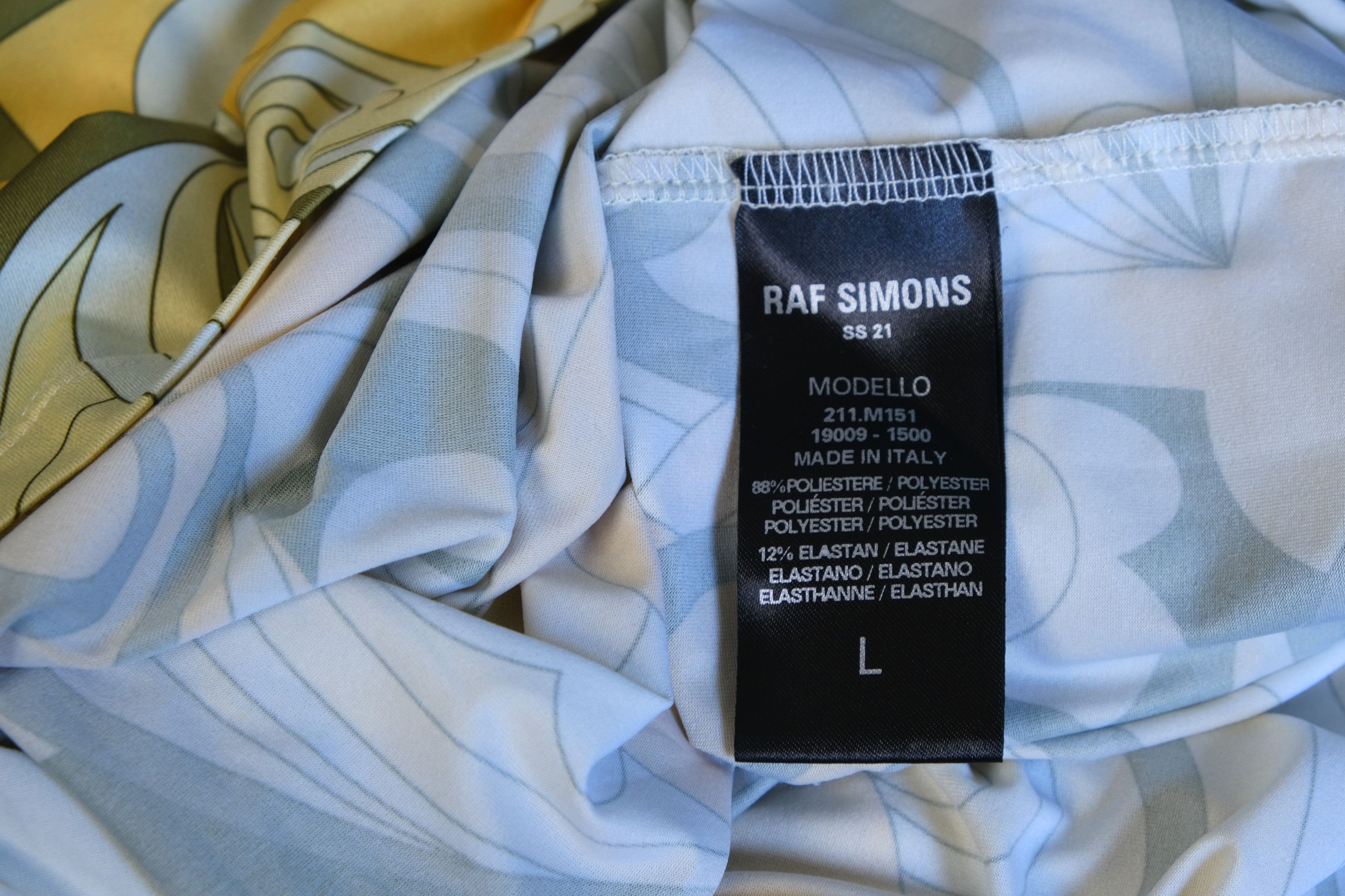 Raf Simons Raf Simons Runway Yellow & Green All Over Printed Turtleneck Size US L / EU 52-54 / 3 - 6 Thumbnail