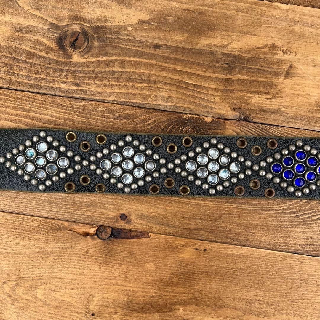 Hysteric Glamour Baltazar Studded Crystal Leather Belt Size ONE SIZE - 6 Thumbnail