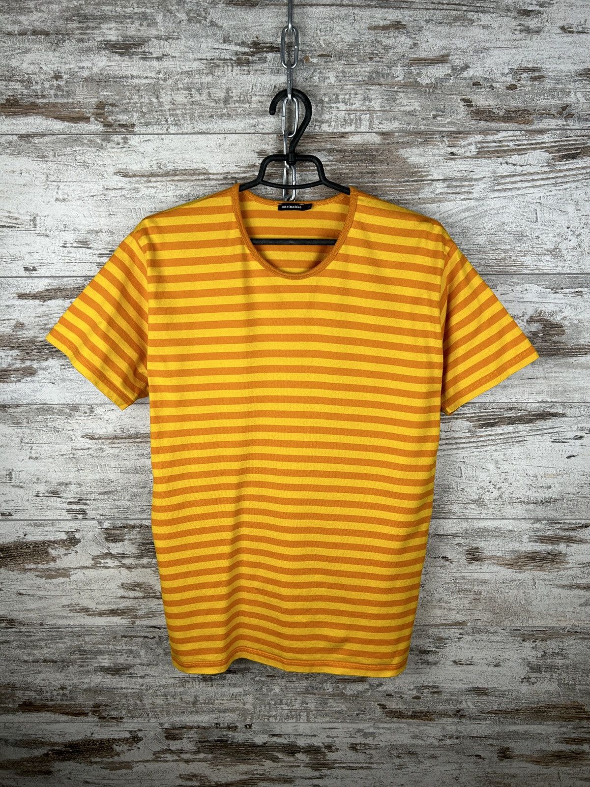 Marimekko Womens Marimekko ladies T-shirt stripe LYHYTHIHA 2017 tee Size L / US 10 / IT 46 - 2 Thumbnail