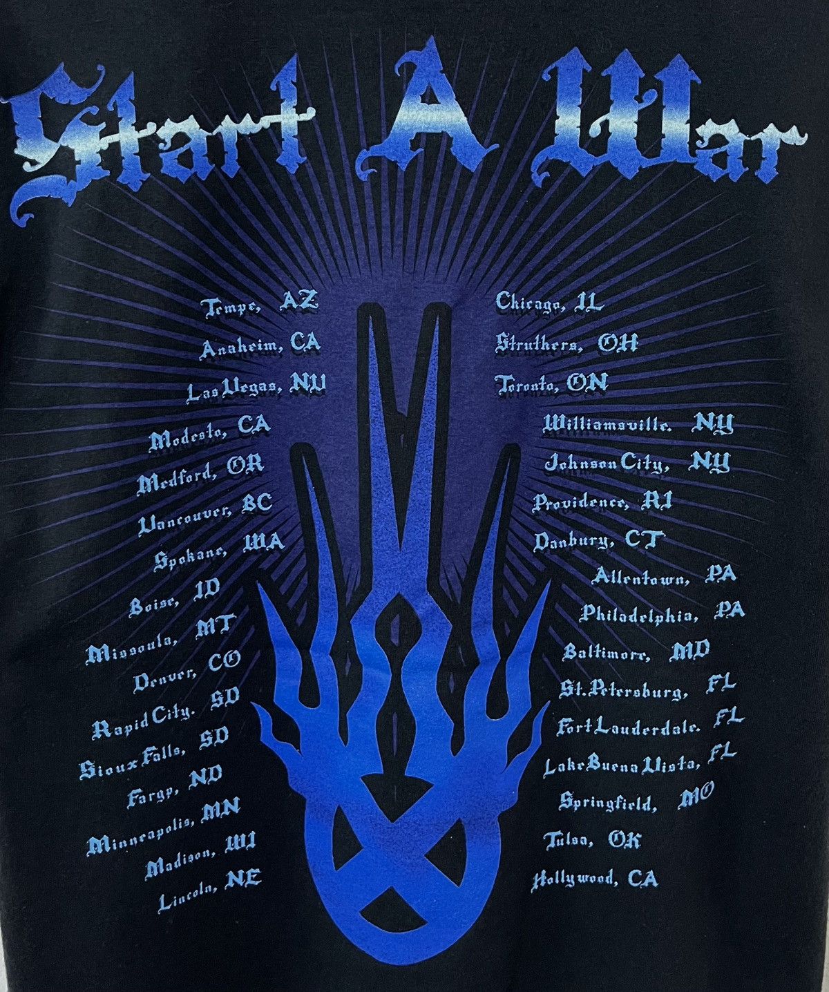 Band Tees VINTAGE 00s STATIC X START A WAR METAL BAND TSHIRT Size US M / EU 48-50 / 2 - 10 Thumbnail