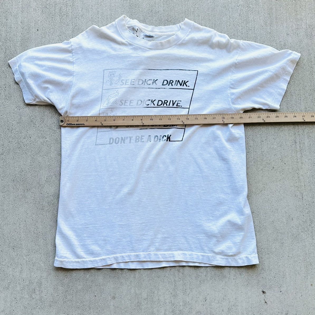 Fruit Of The Loom × Vintage Vintage Drunk Driving Tee Shirt Large Single Stitch Thrashed Size US L / EU 52-54 / 3 - 6 Thumbnail