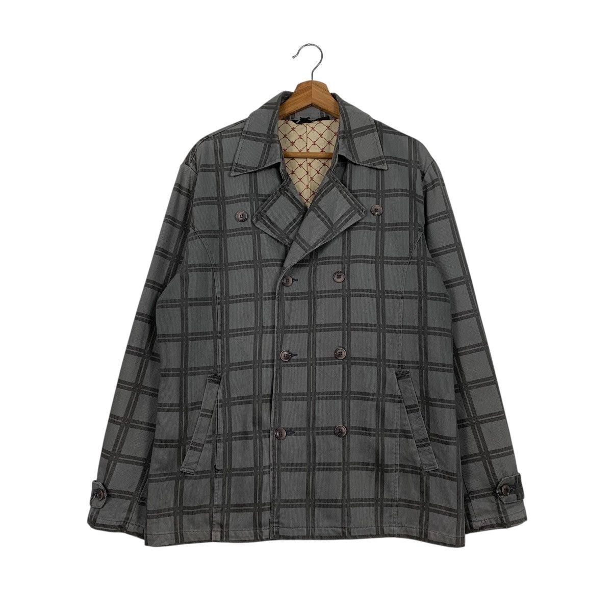 Japanese Brand Japanese Brand Checkered Double Breasted Jacket Size US L / EU 52-54 / 3 - 1 Thumbnail
