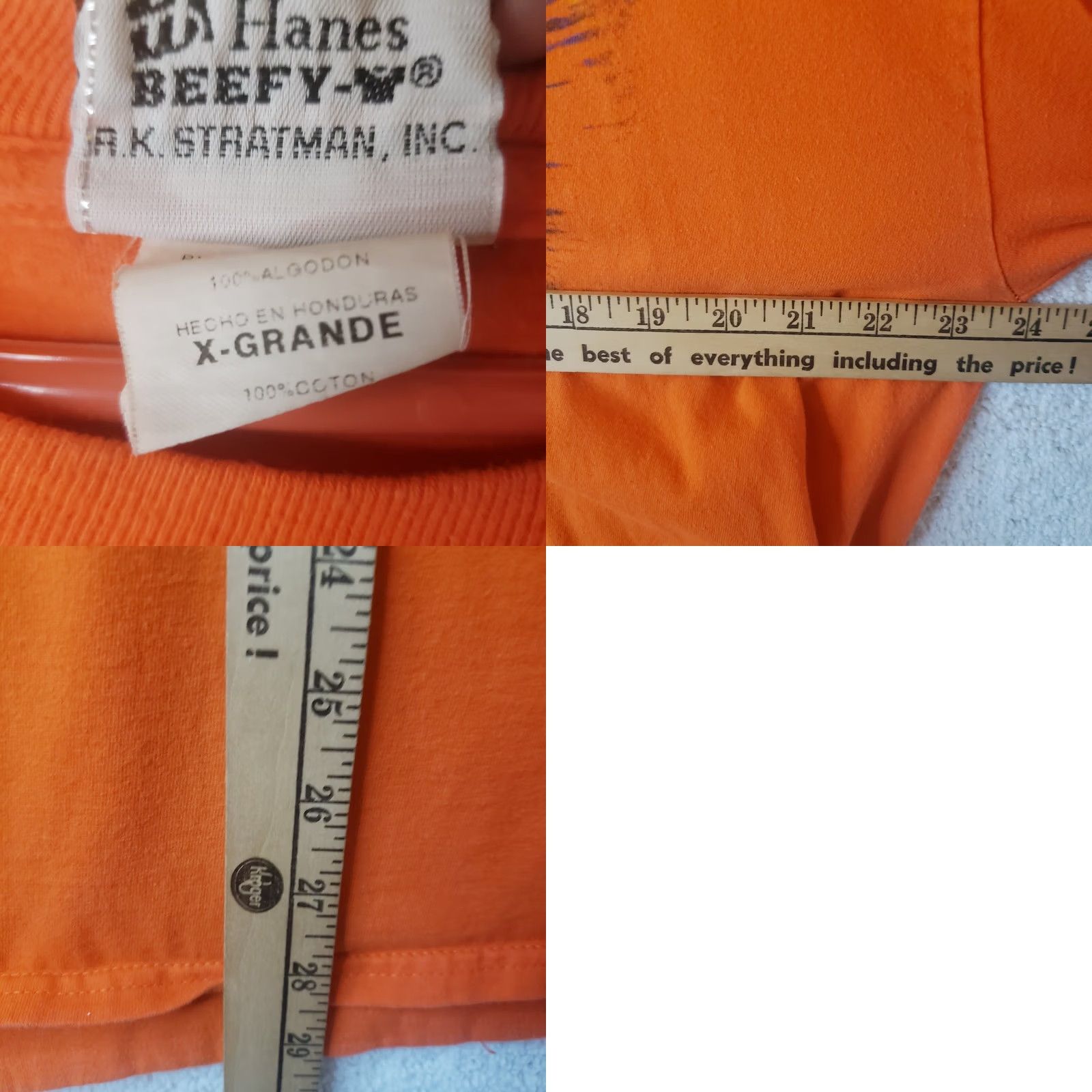 Harley Davidson Harley-Davidson Orange Tie Dye Starburst T-Shirt XL Adult Orange Motorcycle Mens Size US XL / EU 56 / 4 - 9 Thumbnail
