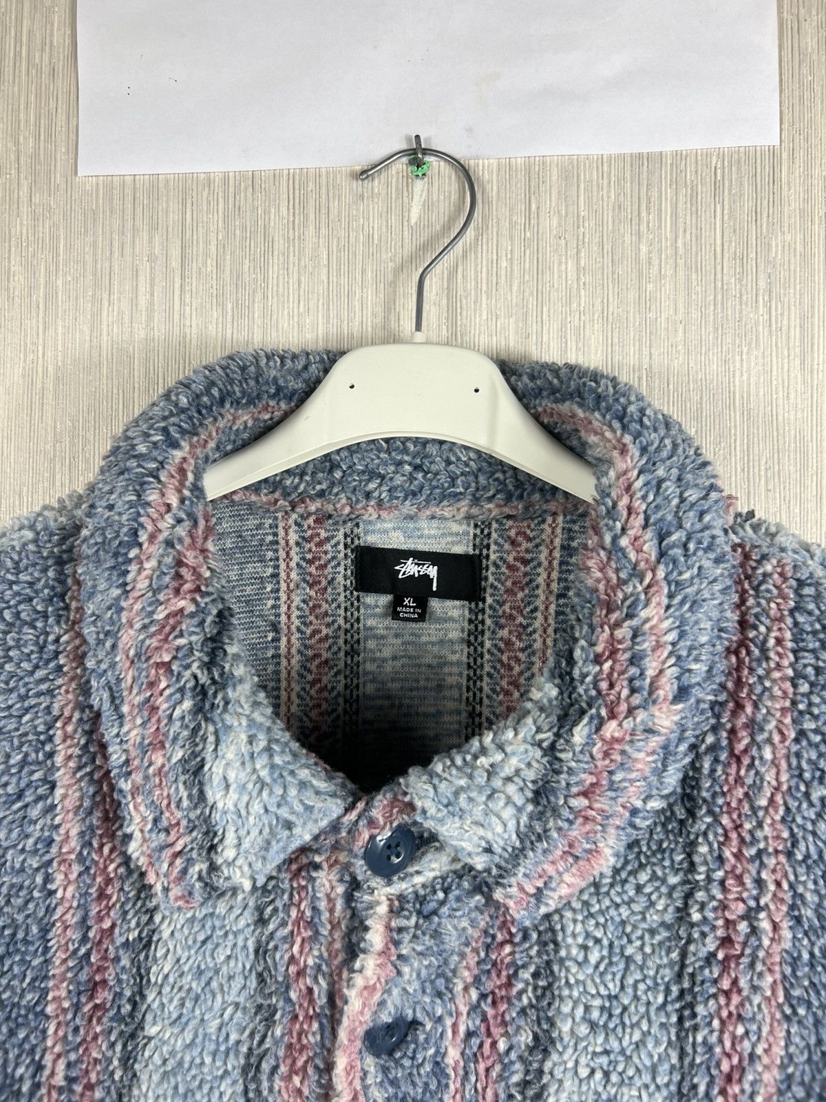 Stussy Stussy sherpa overshirt jacket fleece shirt y2k streetwear Size US XL / EU 56 / 4 - 8 Thumbnail