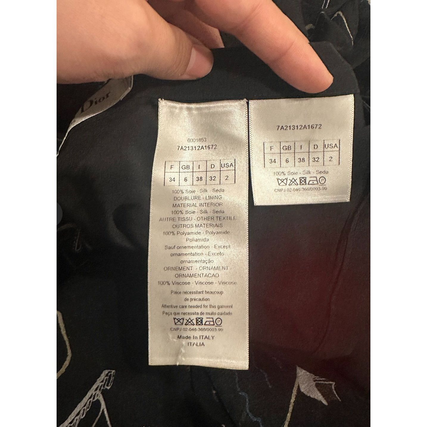 Dior Christian Dior Paris Black Embroidered Long Sleeve Sheer Top Size 34" / US 12 / IT 48 - 4 Thumbnail