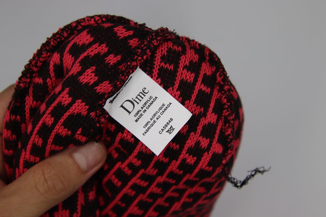 Dime Tuque Dime Wrap Beanie Rouge/Noir | Grailed