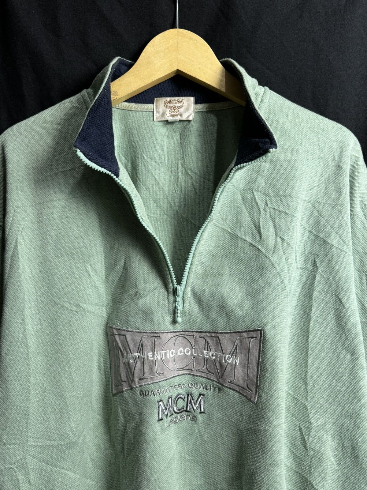 Designer × MCM × Vintage MCM Sweatshirt Half Zip Size US L / EU 52-54 / 3 - 3 Thumbnail
