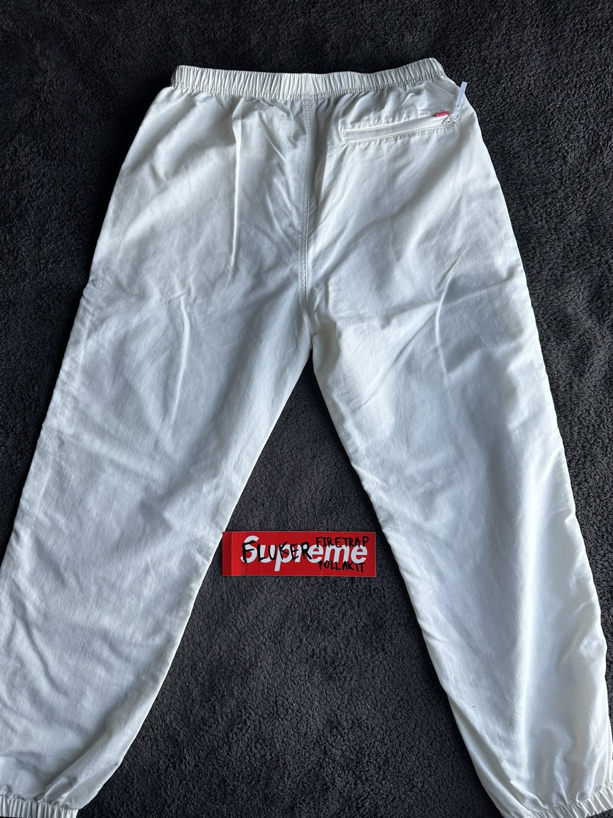 Supreme Supreme Warm Up Pants White FW21 Size M Used 8/10 Size US 30 / EU 46 - 11 Thumbnail