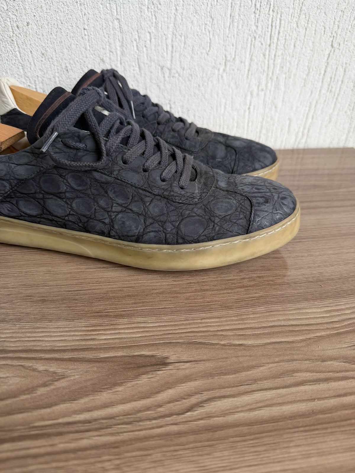 Loro Piana Crocodile embossed 70's walk sneaker Size US 9 / EU 42 - 4 Thumbnail