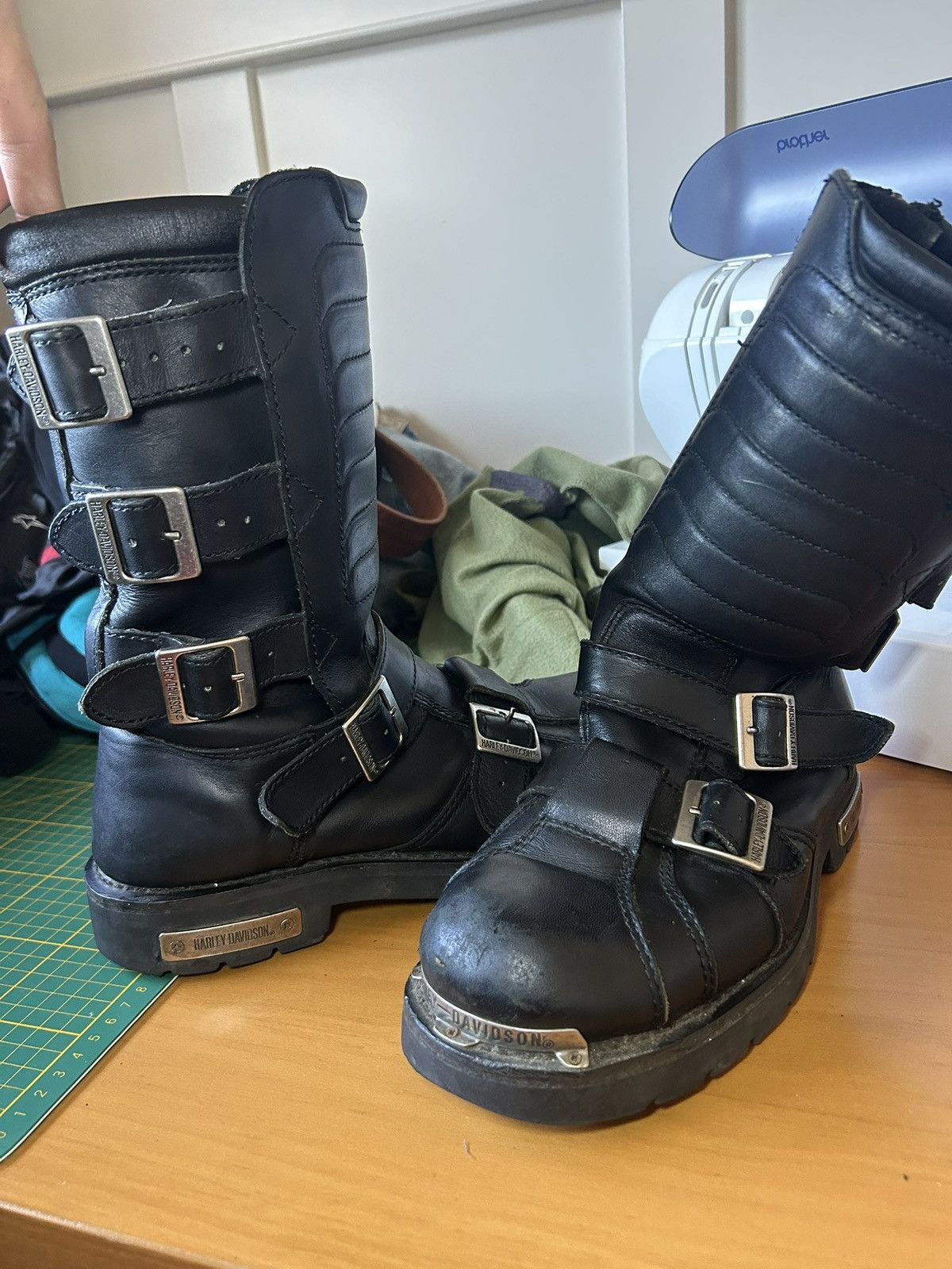 Harley Davidson Vintage Harley Davidson “Defender” moto boots Size US 11.5 / EU 44-45 - 16 Thumbnail