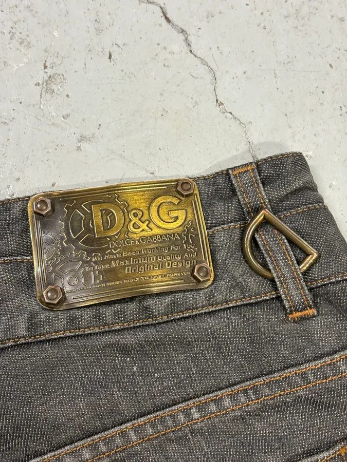 Dolce & Gabbana AW2003 Dolce & Gabbana Double Waisted Grey Denim Shorts Size US 33 - 11 Thumbnail