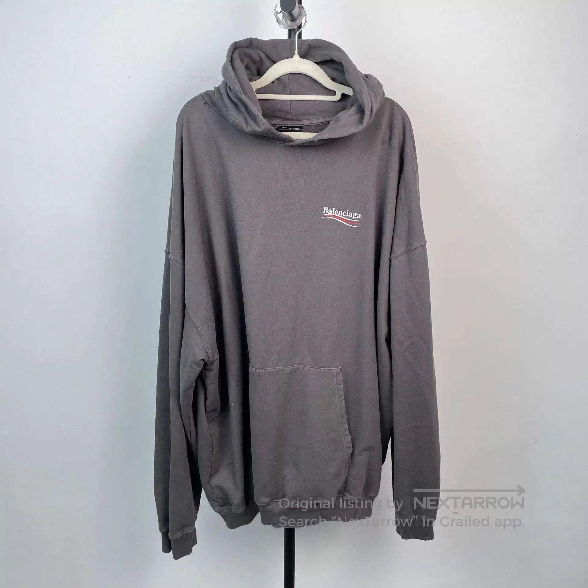Balenciaga Oversized Black Hoodie with Front Pocket. Size US XL / EU 56 / 4 - 1 Thumbnail