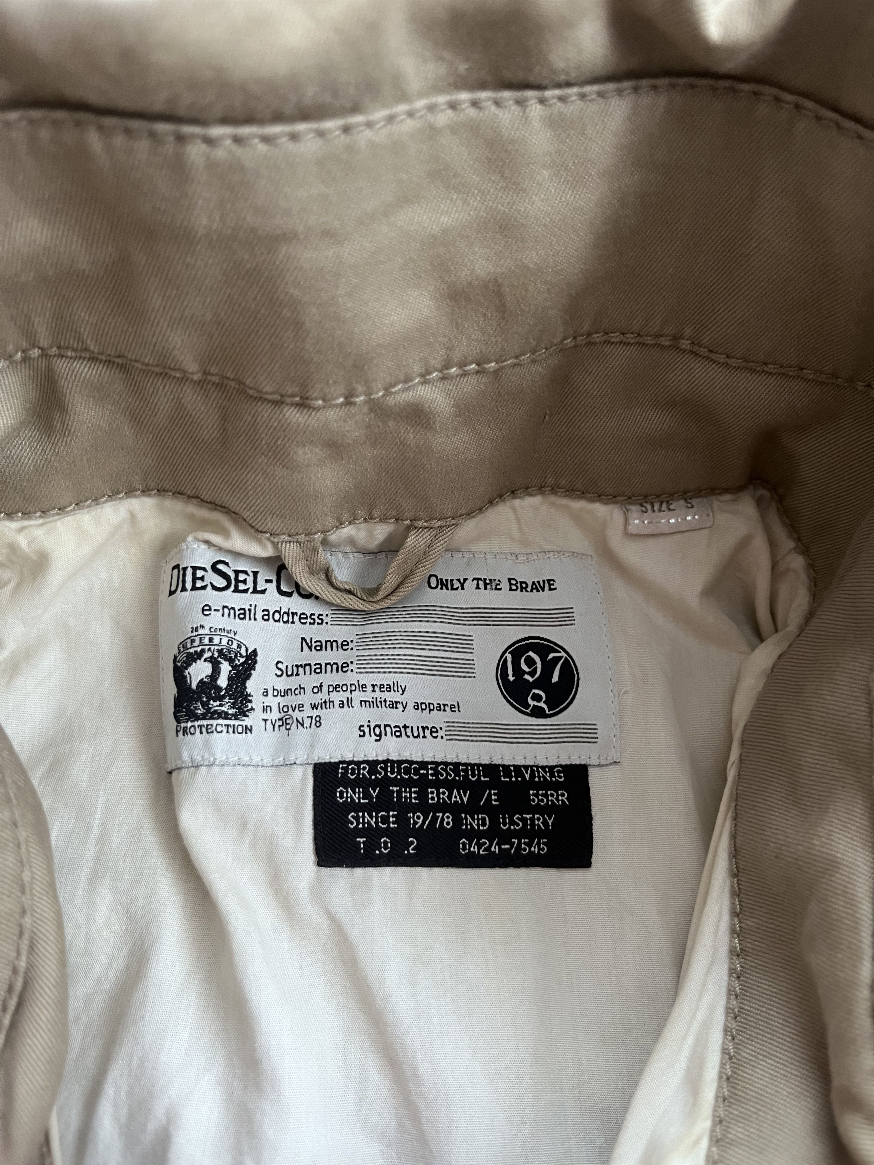 Diesel DIESEL INDUSTRY VINTAGE M65 FIELD JACKET SAND CARGO Size US S / EU 44-46 / 1 - 9 Thumbnail