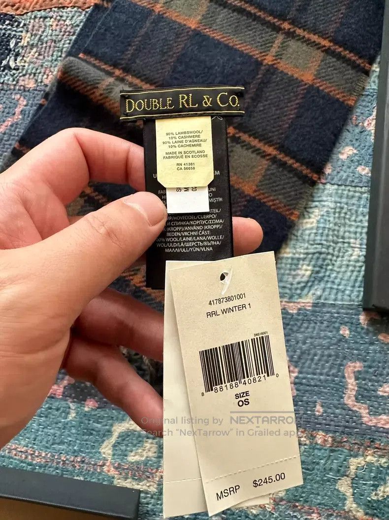 RRL Ralph Lauren RRL Ralph Lauren Wool Striped Checkered Scarf Size ONE SIZE - 2 Thumbnail