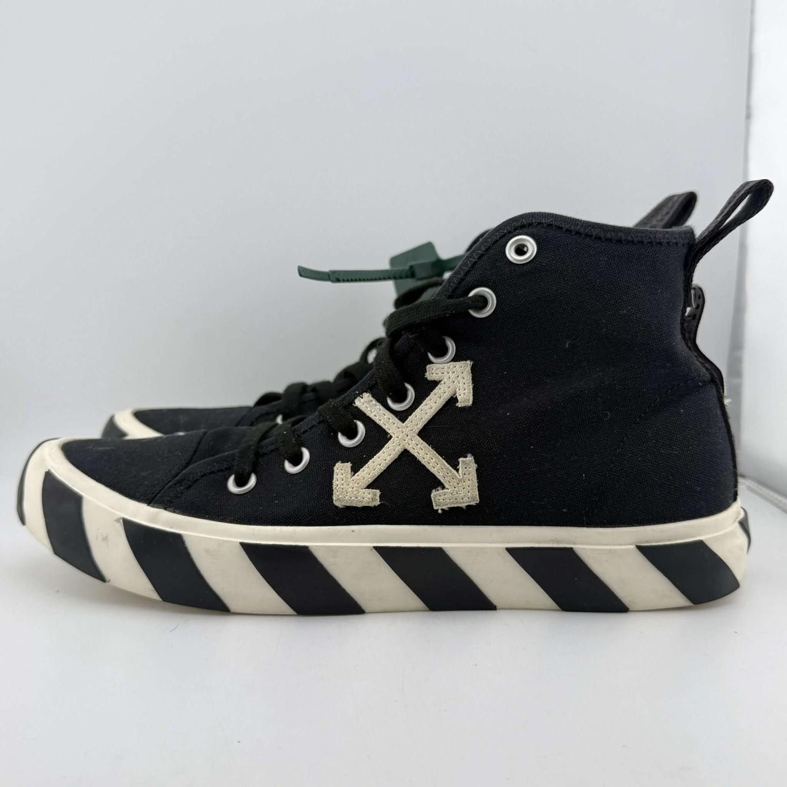 Off-White Off-White Mid-Top Vulcanized Black 43EU Used Size US 10 / EU 43 - 2 Thumbnail